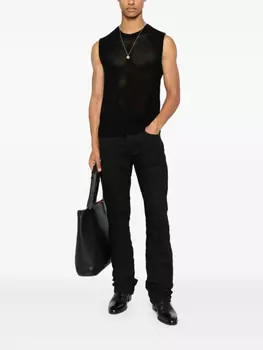 John Varvatos топ с круглым вырезом, черный