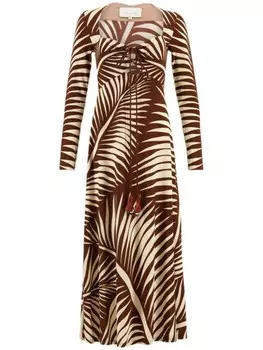 Johnna Ortiz Eternam Тропическое платье миди Johanna Ortiz, красный