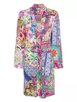 Johnny Was халат Talavera, синий