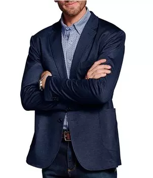 Johnston & Murphy Блейзер с узором «гусиные лапки» XCFlex Micro, синий