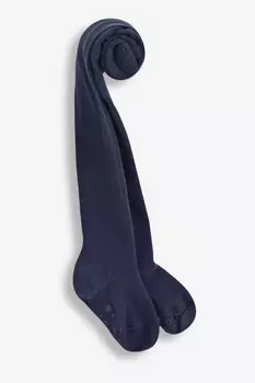 JoJo Maman Bb Гладкие хлопковые колготки Jojo Maman Bb, синий