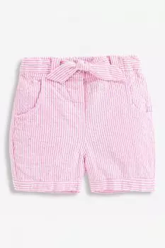 JoJo Maman Bb' Красивые полосатые шорты из жатого хлопка для девочек Jojo Maman Bb, розовый
