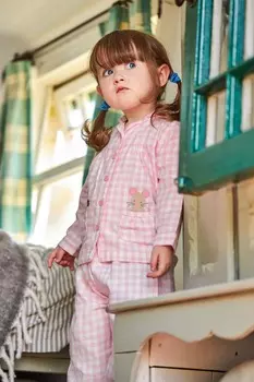 JoJo Maman Bb Mouse Классическая клетчатая пижама Jojo Maman Bb, розовый