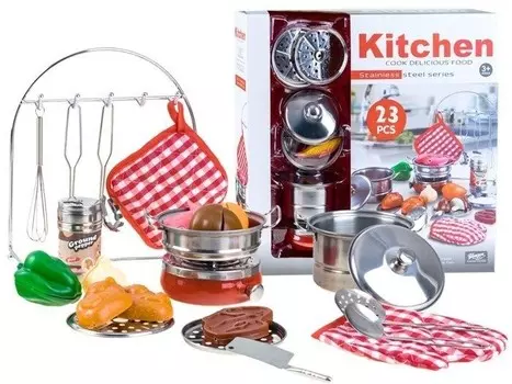 Jokomisiada, Серебряный кухонный набор, кастрюли и посуда 23S Za2046