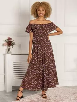 Jolie Moi Brittany Комбинезон с широкими штанинами и животным принтом, зеленый/фиолетовый