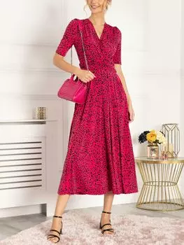 Jolie Moi Платье макси Josie Animal, цвет Cerise