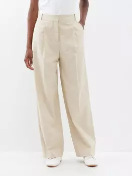 Jona твиловые брюки со складками Ba&Sh, бежевый