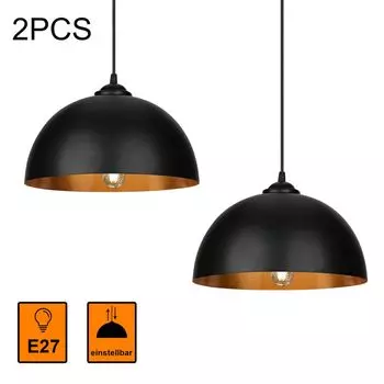 Jopassy 2x светодиодный подвесной светильник, промышленный подвесной светильник, потолочный светильник, ретро-освещение, черный