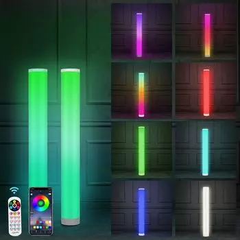 Jopassy 6W Светодиодный Торшер Торшер с регулируемой яркостью RGB Свет Современный Торшер Торшер 104 СМ, белый