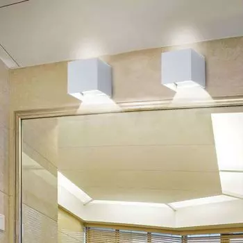 Jopassy светодиодный настенный светильник для подвала, настенный светильник с регулируемым углом наклона лестницы, уличный IP65, лампа для ванной комнаты, 7 Вт, белый, холодный белый, 2 шт.