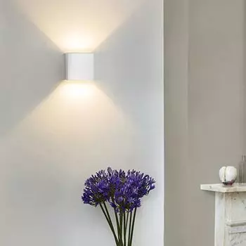 Jopassy светодиодный настенный светильник для улицы, квадратный подвал, IP65, декоративный настенный светильник, водонепроницаемый для гостиной, 12 Вт, белый, теплый белый, упаковка из 4 шт.