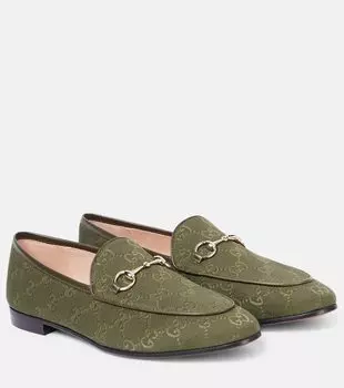 Jordaan GG тканевые лоферы Gucci, Lou.Gr-Lt.L.G/Lu.Gre