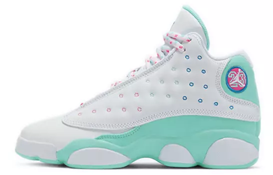 Jordan 13 Retro White Soar Green Pink (GS)