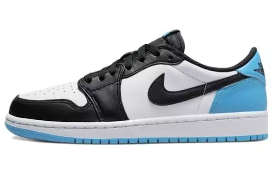 Jordan 1 Low Black Dark Powder Синий носок (женские)