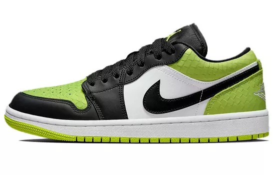 Jordan 1 Low Snakeskin Vivid Green (женские)