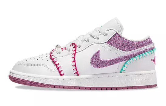 Jordan 1 Low White Light Бордо (GS)