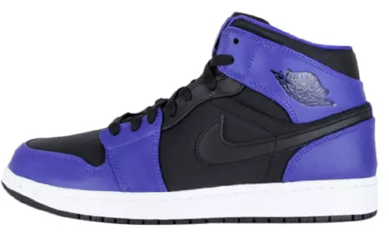 Jordan 1 Mid Black Dark Concord 2014