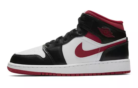 Jordan 1 Mid Gym красный черный белый (GS)