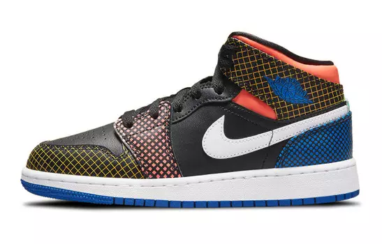 Jordan 1 Mid MMD Multi-Color Grid GS