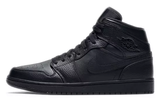 Jordan 1 Mid Triple Черный
