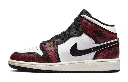 Jordan 1 Mid Wear-Away Чикаго (GS) дубль