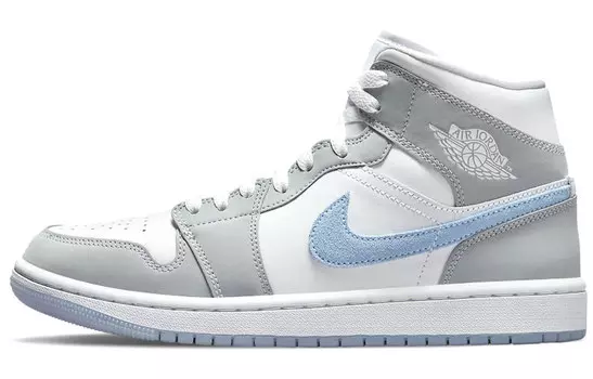 Jordan 1 Mid Wolf Grey Aluminium (женские)