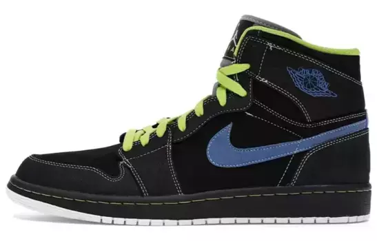 Jordan 1 Retro High Black Cyber Blue Sapphire