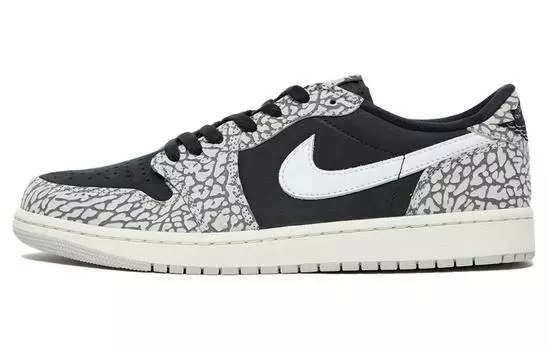 Jordan 1 Retro Low OG, черный цемент