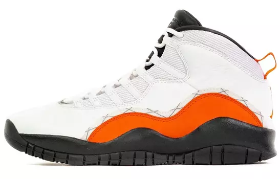 Кроссовки Jordan Air Jordan 10 Vintage Basketball Unisex, белый/черный/оранжевый