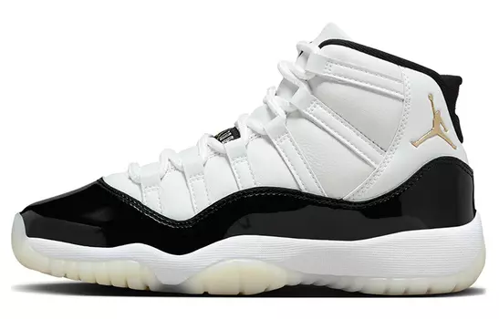 Jordan Air Jordan 11 Vintage Баскетбольные кроссовки женские, Белый/Черный/Золотой Металлик