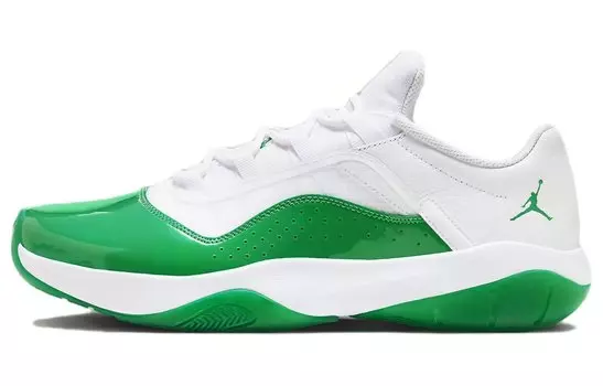 Jordan Air Jordan 11 Винтажные баскетбольные кроссовки женские, White/Green