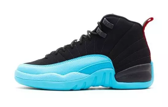Кроссовки Jordan Air Jordan 12 Vintage Basketball Female, черный/голубой