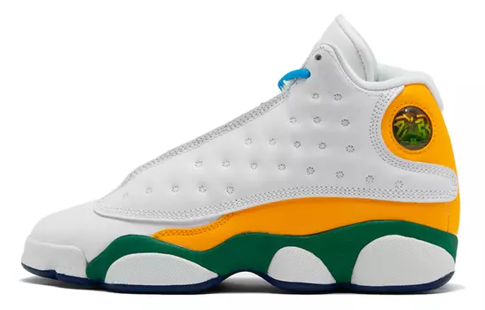 Кроссовки Jordan Air Jordan 13 Vintage Basketball Women, белый/желтый/зеленый