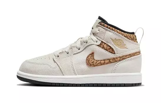 Jordan Air Jordan 1 Детские баскетбольные кроссовки PS, Beige gold