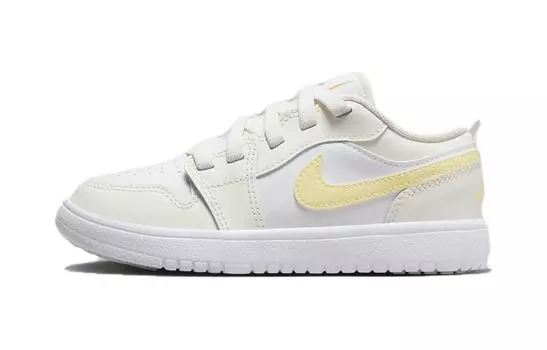 Jordan Air Jordan 1 Детские баскетбольные кроссовки PS, White/Yellow