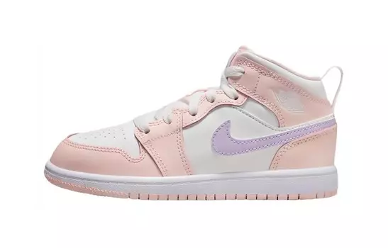 Jordan Air Jordan 1 Детские баскетбольные кроссовки PS, Pulse Magenta/Pulse Mint/Purple Rush