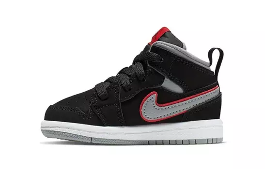 Сандалии Jordan 1 Mid Black Particle Grey Gym Red TD