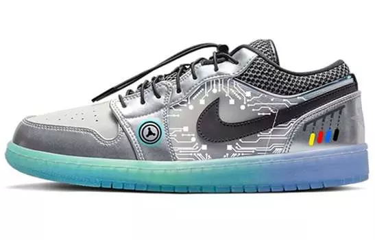 Кроссовки Air Jordan 1 Vintage Basketball Shoes Unisex Low-Top Blue/Gray/Black