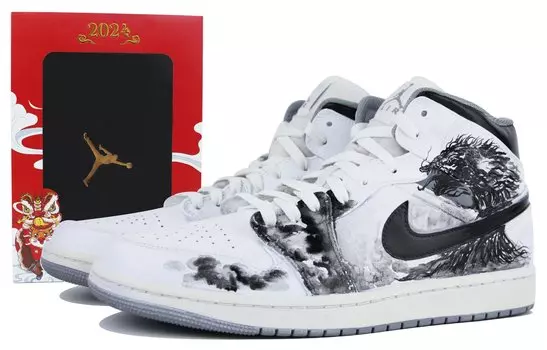 Кроссовки Jordan Air Jordan 1 Vintage Basketball, белый/черный