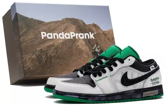 Jordan Air Jordan 1 Vintage Баскетбольные кроссовки мужские, Черный/Белый Зеленый