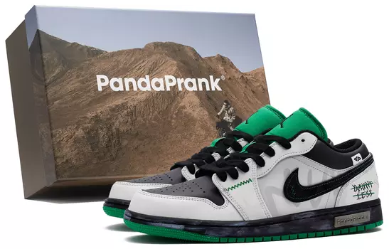Jordan Air Jordan 1 Vintage Баскетбольные кроссовки мужские, Черный/Белый Зеленый