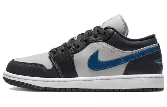 Jordan Air Jordan 1 Vintage Баскетбольные кроссовки унисекс, Черный Серый Синий