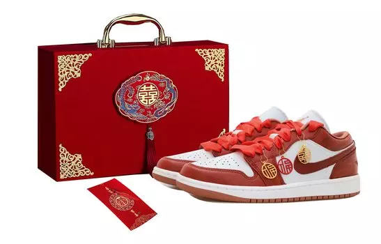 Кроссовки Air JORDAN 1 Vintage Basketball Shoes Unisex Low-Top White Red
