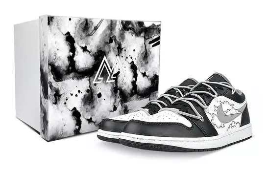 Кроссовки Air JORDAN 1 Vintage Basketball Shoes Unisex Low-Top Black White Gray