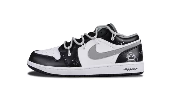 Кроссовки Air JORDAN 1 Vintage Basketball Shoes Unisex Low-Top Black White Gray