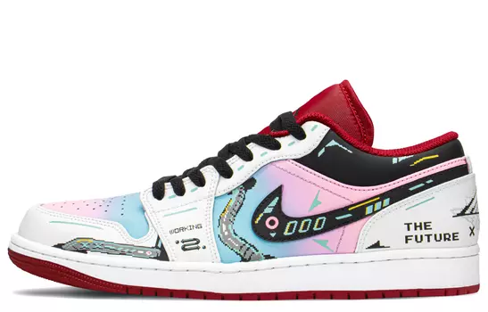 Кроссовки Air JORDAN 1 Vintage Basketball Shoes Unisex Low-Top Blue Pink