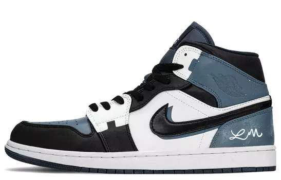 Jordan Air Jordan 1 Vintage Баскетбольные кроссовки унисекс, Black/Blue