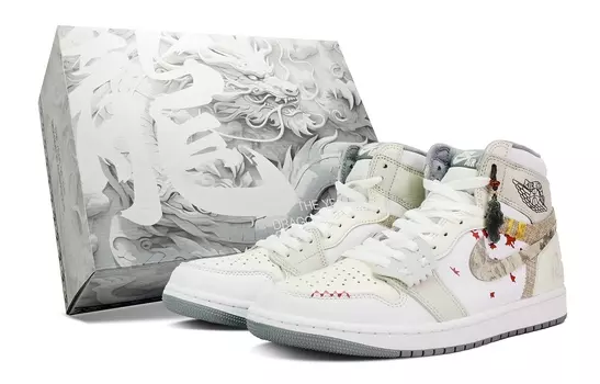 Jordan Air Jordan 1 Vintage Баскетбольные кроссовки унисекс, Off-white
