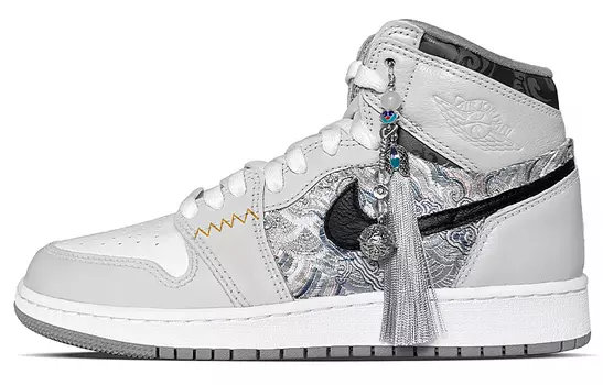Кроссовки Air Jordan 1 Vintage Basketball Shoes Unisex High-Top Gray
