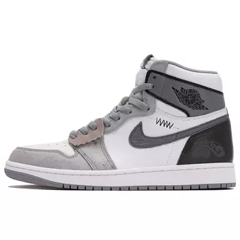 Jordan Air Jordan 1 Vintage Баскетбольные кроссовки унисекс, Gray/White